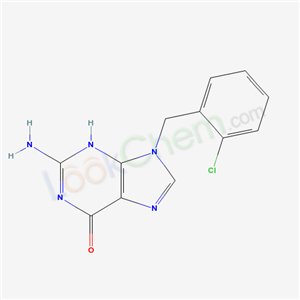 2-amino-9-[(2-chlorophenyl)methyl]-3H-purin-6-one cas  17756-37-5