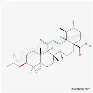 Molecular Structure of 35959-01-4 ((3beta)-3-(acetyloxy)-11-oxours-12-en-28-oic acid)