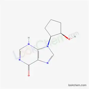 Molecular Structure of 6277-54-9 (9-[(1S,2R)-2-hydroxycyclopentyl]-3,9-dihydro-6H-purin-6-one)