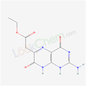 6-Pteridineacetic acid, 2-amino-1,4,7,8-tetrahydro-4,7-dioxo-, ethyl ester cas  33350-18-4