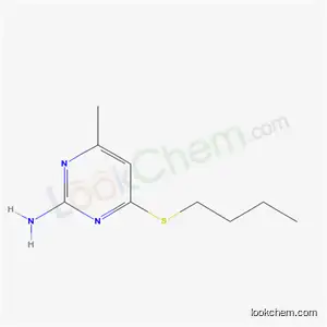 Molecular Structure of 6308-33-4 (4-(butylsulfanyl)-6-methylpyrimidin-2-amine)