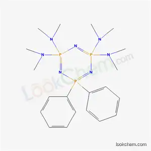 Molecular Structure of 6633-81-4 (N~2~,N~2~,N~2~,N~2~,N~4~,N~4~,N~4~,N~4~-octamethyl-6,6-diphenyl-1,3,5,2lambda~5~,4lambda~5~,6lambda~5~-triazatriphosphinine-2,2,4,4-tetramine)