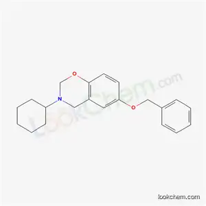 Molecular Structure of 6639-04-9 (6-(benzyloxy)-3-cyclohexyl-3,4-dihydro-2H-1,3-benzoxazine)