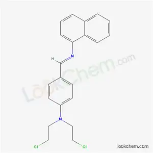 Molecular Structure of 56133-60-9 (N,N-bis(2-chloroethyl)-4-(naphthalen-1-yliminomethyl)aniline)