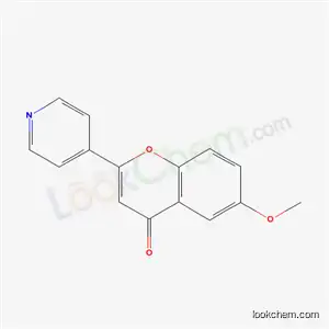 Molecular Structure of 6951-16-2 (6-methoxy-2-(pyridin-4-yl)-4H-chromen-4-one)