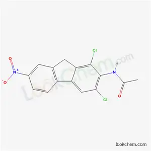 Molecular Structure of 899-87-6 (N-(1,3-dichloro-7-nitro-9H-fluoren-2-yl)acetamide)