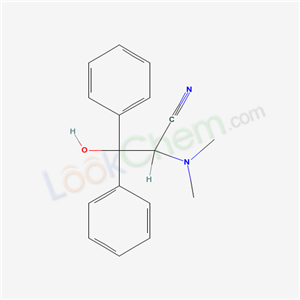 2-dimethylamino-3-hydroxy-3,3-diphenyl-propanenitrile cas  6968-81-6