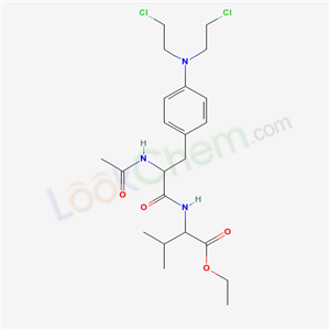 L-Valine, N-[N-acetyl-4-[bis (2-chloroethyl)amino]-L-phenyl-alanyl]-, ethyl ester cas  531-77-1