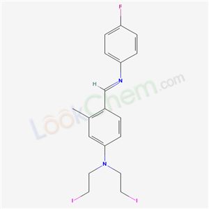 4-[(4-fluorophenyl)iminomethyl]-N,N-bis(2-iodoethyl)-3-methyl-aniline cas  1841-73-2