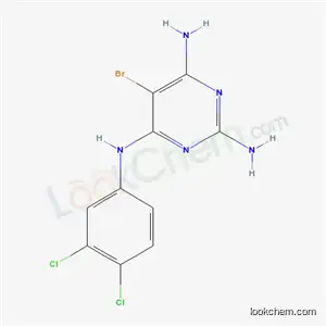 Molecular Structure of 7150-71-2 (5-bromo-N~4~-(3,4-dichlorophenyl)pyrimidine-2,4,6-triamine)