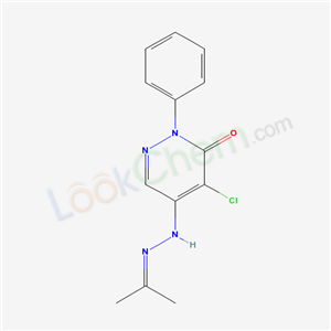 4-chloro-2-phenyl-5-(2-propan-2-ylidenehydrazinyl)pyridazin-3-one cas  1088-31-9