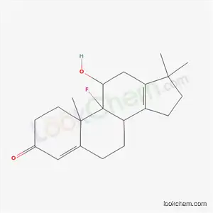 Molecular Structure of 3863-16-9 (9α-Fluoro-17,17-dimethyl-18-nor-androstan-4,13-diene-11β-ol-3-one)