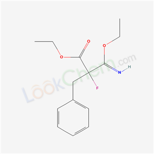 ethyl 2-(ethoxycarbonimidoyl)-2-fluoro-3-phenyl-propanoate cas  18283-08-4