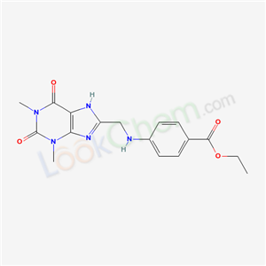 ethyl 4-[(1,3-dimethyl-2,6-dioxo-7H-purin-8-yl)methylamino]benzoate cas  6743-02-8