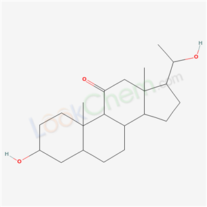 3-hydroxy-17-(1-hydroxyethyl)-10,13-dimethyl-1,2,3,4,5,6,7,8,9,12,14,15,16,17-tetradecahydrocyclopenta[a]phenanthren-11-one cas  565-98-0