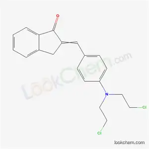 Molecular Structure of 21889-11-2 (2-{4-[bis(2-chloroethyl)amino]benzylidene}-2,3-dihydro-1H-inden-1-one)