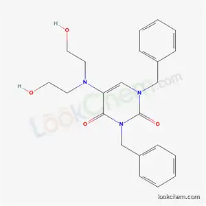 Molecular Structure of 18592-46-6 (1,3-dibenzyl-5-[bis(2-hydroxyethyl)amino]pyrimidine-2,4(1H,3H)-dione)