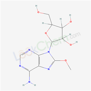 2-(6-amino-8-methoxy-purin-9-yl)-5-(hydroxymethyl)oxolane-3,4-diol cas  15830-79-2