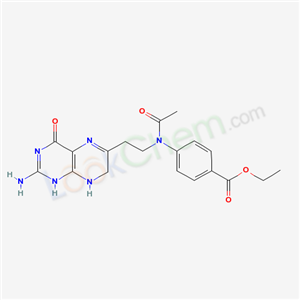 ethyl 4-[acetyl-[2-(2-amino-4-oxo-7,8-dihydro-1H-pteridin-6-yl)ethyl]amino]benzoate cas  4788-72-1
