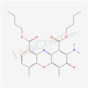 dibutyl 2-amino-4,6-dimethyl-3-oxo-phenoxazine-1,9-dicarboxylate cas  13397-16-5