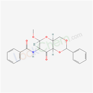N-(9-methoxy-7-oxo-4-phenyl-3,5,10-trioxabicyclo[4.4.0]dec-8-yl)benzamide cas  4153-21-3