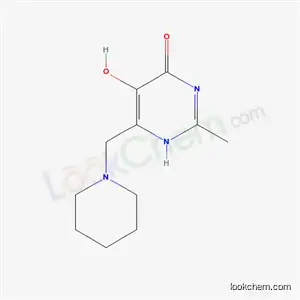 Molecular Structure of 13922-44-6 (5-hydroxy-2-methyl-6-(piperidin-1-ylmethyl)pyrimidin-4(1H)-one)