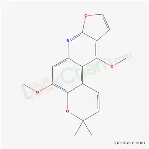 Molecular Structure of 518-68-3 (5,11-dimethoxy-3,3-dimethyl-3H-furo[2,3-b]pyrano[3,2-f]quinoline)