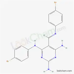 Molecular Structure of 18814-03-4 (N~4~-(4-bromophenyl)-5-{(E)-[(4-bromophenyl)imino]methyl}pyrimidine-2,4,6-triamine)