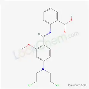 Molecular Structure of 20807-43-6 (2-{[(E)-{4-[bis(2-chloroethyl)amino]-2-methoxyphenyl}methylidene]amino}benzoic acid)