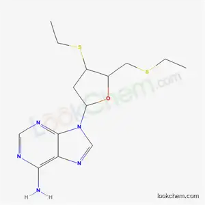 Molecular Structure of 6612-76-6 (9-(2-deoxy-3,5-di-S-ethyl-3,5-dithiopentofuranosyl)-9H-purin-6-amine)