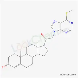 Molecular Structure of 21170-27-4 (21-[6-(methylsulfanyl)-9H-purin-9-yl]pregn-4-ene-3,20-dione)