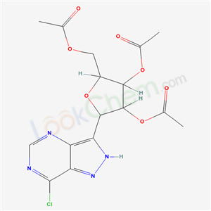 [3,4-diacetyloxy-5-(2-chloro-3,5,8,9-tetrazabicyclo[4.3.0]nona-2,4,6,9-tetraen-7-yl)oxolan-2-yl]methyl acetate cas  33822-98-9