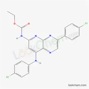 Molecular Structure of 21395-43-7 (ethyl {3-(4-chlorophenyl)-8-[(4-chlorophenyl)amino]pyrido[2,3-b]pyrazin-6-yl}carbamate)