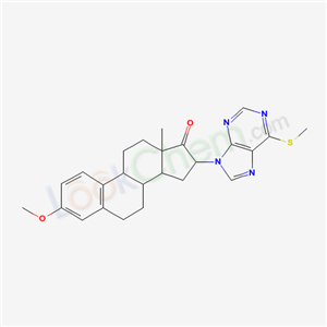 3-methoxy-13-methyl-16-(6-methylsulfanylpurin-9-yl)-7,8,9,11,12,14,15,16-octahydro-6H-cyclopenta[a]phenanthren-17-one cas  21170-31-0