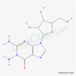 Molecular Structure of 19039-33-9 (1,2-diamino-9-pentofuranosyl-1,9-dihydro-6H-purin-6-one)