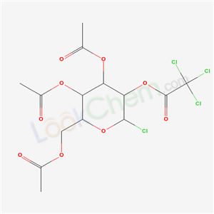 [3-acetyloxy-2-(acetyloxymethyl)-6-chloro-5-(2,2,2-trichloroacetyl)oxy-oxan-4-yl] acetate cas  18977-20-3