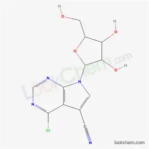 Molecular Structure of 52443-16-0 (4-chloro-7-pentofuranosyl-7H-pyrrolo[2,3-d]pyrimidine-5-carbonitrile)