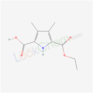 5-ethoxycarbonyl-3,4-dimethyl-1H-pyrrole-2-carboxylic acid cas  85057-78-9