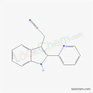 Molecular Structure of 21191-05-9 ([2-(pyridin-2-yl)-1H-indol-3-yl]acetonitrile)