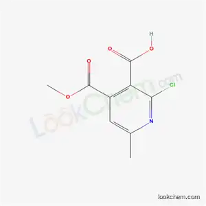 Molecular Structure of 82140-73-6 (2-chloro-4-(methoxycarbonyl)-6-methylpyridine-3-carboxylic acid)