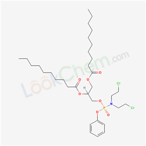 [1-[bis(2-chloroethyl)amino-phenoxy-phosphoryl]oxy-3-decanoyloxy-propan-2-yl] decanoate cas  35717-45-4