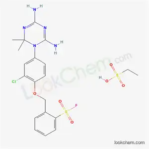 2-[[2-Chloro-4-(4,6-diamino-2,2-dimethyl-1,3,5-triazin-1-yl)phenoxy]methyl]benzenesulfonyl fluoride;ethanesulfonic acid