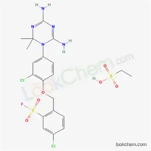 Molecular Structure of 31000-09-6 (ethanesulfonic acid - 5-chloro-2-{[2-chloro-4-(4,6-diamino-2,2-dimethyl-1,3,5-triazin-1(2H)-yl)phenoxy]methyl}benzenesulfonyl fluoride (1:1))