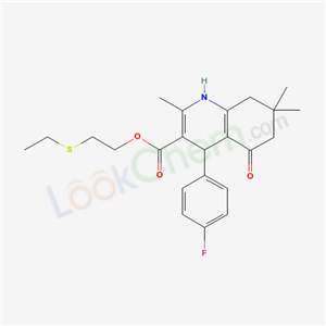 2-ethylsulfanylethyl 4-(4-fluorophenyl)-2,7,7-trimethyl-5-oxo-1,4,6,8-tetrahydroquinoline-3-carboxylate