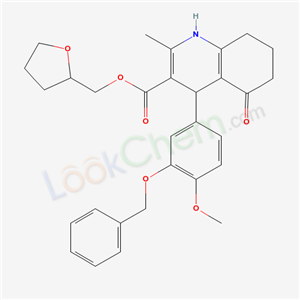 oxolan-2-ylmethyl 4-(4-methoxy-3-phenylmethoxy-phenyl)-2-methyl-5-oxo-4,6,7,8-tetrahydro-1H-quinoline-3-carboxylate