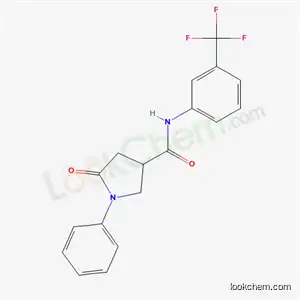 5-oxo-1-phenyl-N-[3-(trifluoromethyl)phenyl]pyrrolidine-3-carboxamide