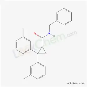 N-benzyl-2,2-bis(3-methylphenyl)cyclopropane-1-carboxamide