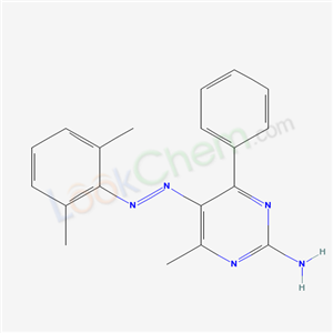 5-(2,6-dimethylphenyl)diazenyl-4-methyl-6-phenyl-pyrimidin-2-amine cas  27962-04-5