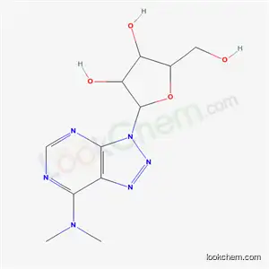 Molecular Structure of 38874-44-1 (3-(β-D-Ribofuranosyl)-7-(dimethylamino)-3H-1,2,3-triazolo[4,5-d]pyrimidine)