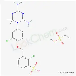 Molecular Structure of 31000-06-3 (ethanesulfonic acid - 2-chloro-3-{[2-chloro-4-(4,6-diamino-2,2-dimethyl-1,3,5-triazin-1(2H)-yl)phenoxy]methyl}benzenesulfonyl fluoride (1:1))